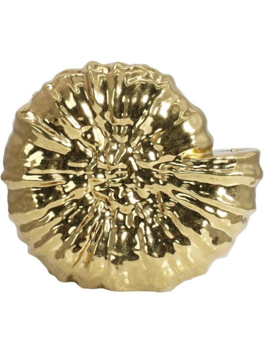 Gold Ammonite Shell Evening Clutch - Unique Women's Wedding Party Accessory